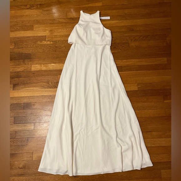 NWT BHLDN Jill Stuart Off White Iva Crepe Dress, Size 0 - Picture 4 of 8